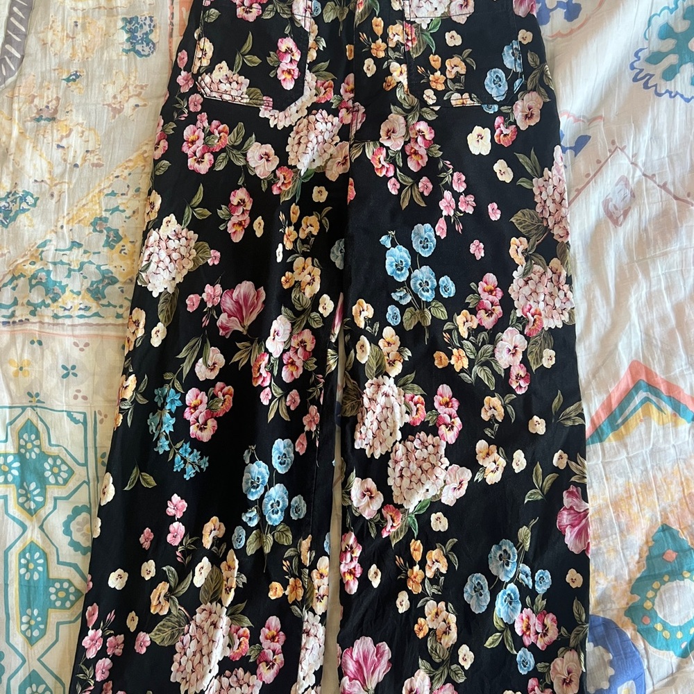 Anthropologie Maeve The Collette High Rise Wide Leg Stretch Cropped Pant - Picture 6 of 8